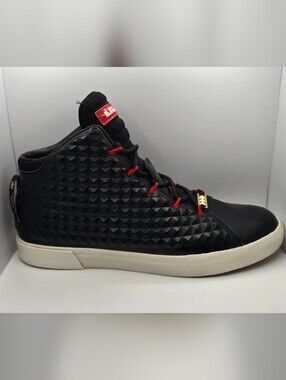 Nike Lebron XII NSW Lifestyle QS Men Black Challenge Red 716417-001 Size 12 Mens